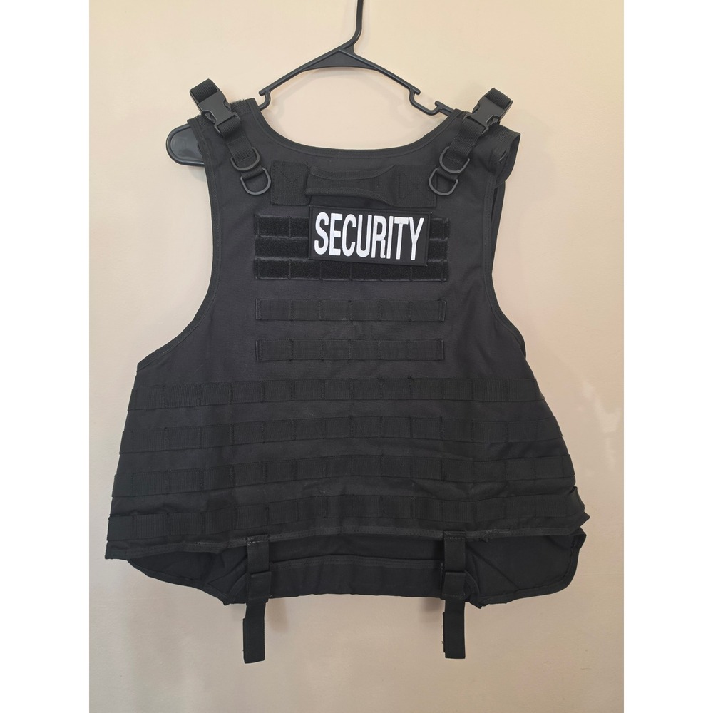 MG Flashforce Tactical Security Vest Black MOLLE Adjustable Utility Carrier OSFM